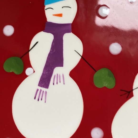 Lot of Pier 1 dinner plates. Snowball design. EUC. Set of 5 - Picture 3 of 6